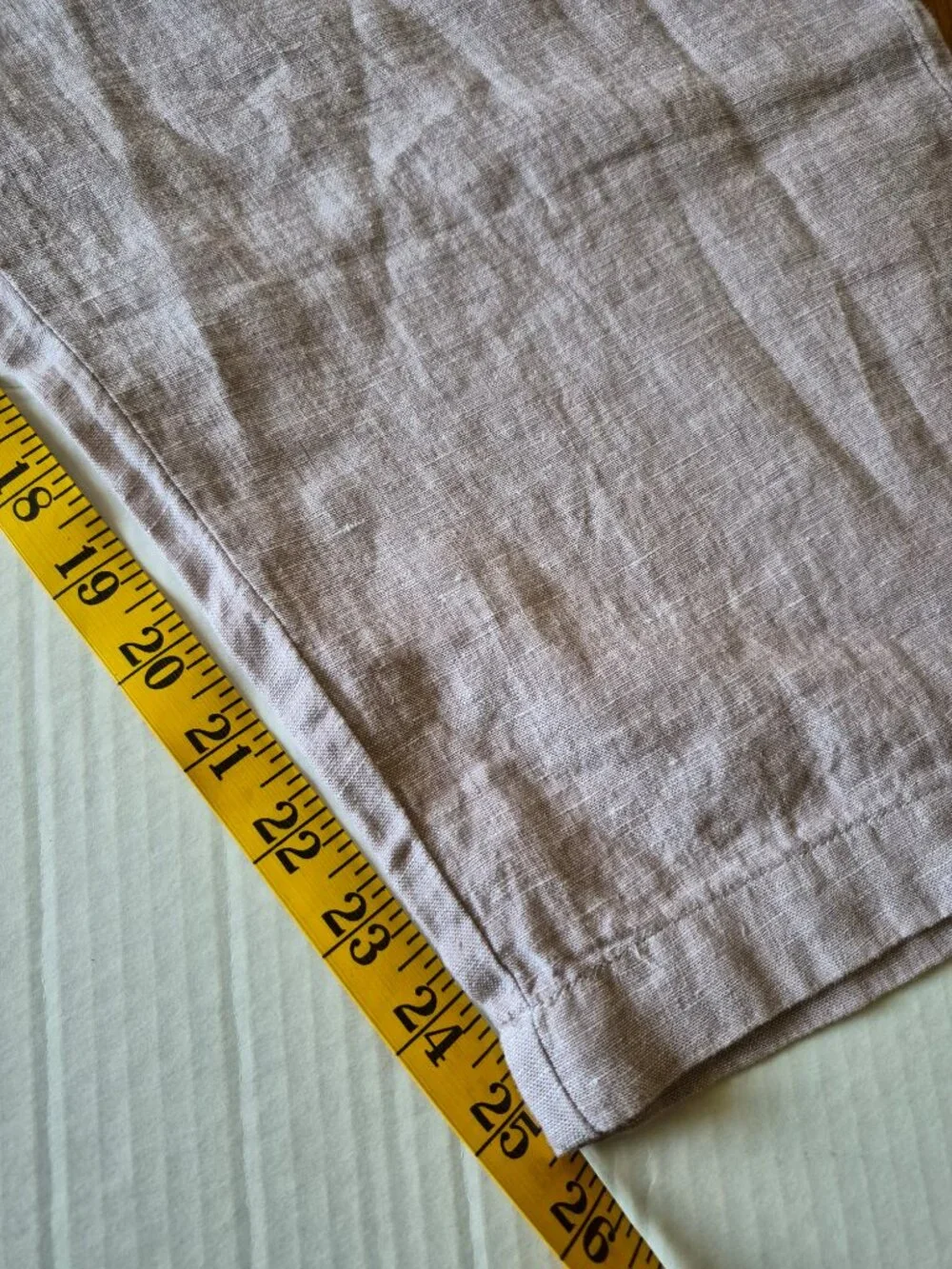 Quince 100% Linen Wide Leg Pants Vintage Pink Chambray Large
